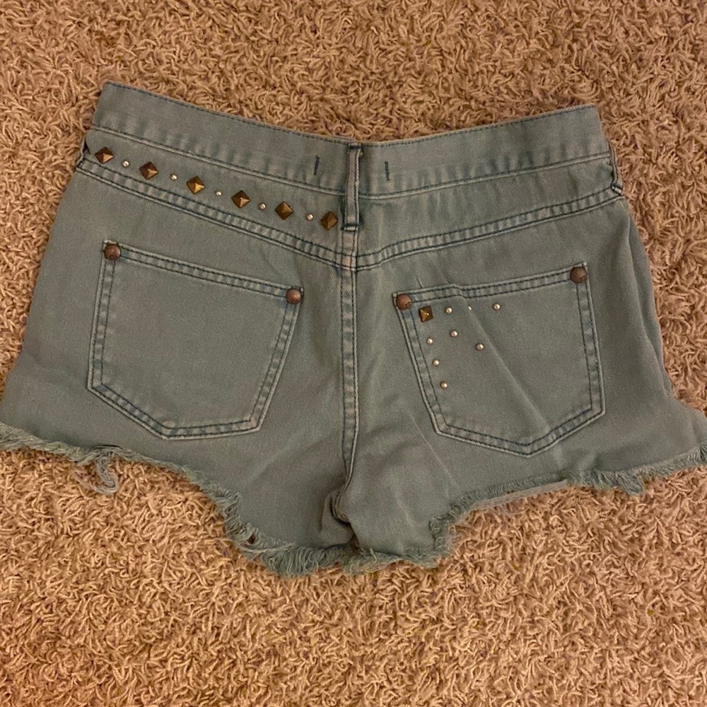 Free People Studded Jean Shorts